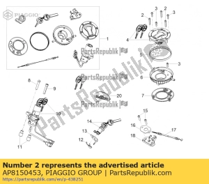 aprilia AP8150453 tornillo hexagonal m5x30 - Lado inferior