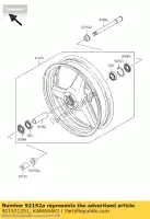 921521251, Kawasaki, collier, essieu avant, l = 21,5 kawasaki zx12r ninja b zx6r j a zx9r f zx 12r 6r 9r 1200 600 900 , Nouveau