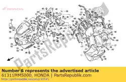 Aqui você pode pedir o fique fr cowl em Honda , com o número da peça 61311MM5000: