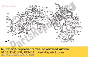 Honda 61311MM5000 fique fr cowl - Lado inferior