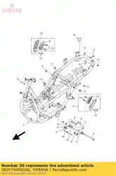 Ici, vous pouvez commander le repose-pieds arrière assy 2 auprès de Yamaha , avec le numéro de pièce 5B2F74400000: