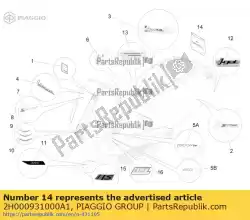 garnituren kit sprint s van Piaggio Group, met onderdeel nummer 2H000931000A1, bestel je hier online: