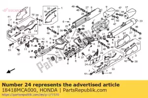 honda 18418MCA000 protector b, fr. l. ex. tubo - Lado inferior