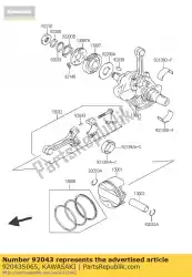 Here you can order the pin lv1000-a1h from Kawasaki, with part number 92043S065: