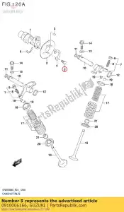 suzuki 0910006166 bout, 6x10,5 - Onderkant