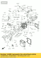 11008Y007, Kawasaki, head-comp-cylinder kawasaki j  special edition se a sc125 b abs j125 125 , New