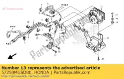 Here you can order the bracket comp., modulator from Honda, with part number 57250MGSD80: