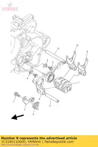 yamaha 1C3185110000 garfo, turno 1 - Lado inferior