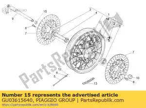 Piaggio Group GU03615640 espaciador - Lado inferior