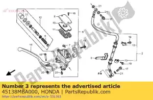 Honda 45138MBA000 suporte, l. fr. clipe de mangueira - Lado inferior