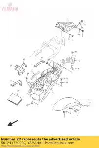 yamaha 561241730000 bande, raccord de réservoir - La partie au fond