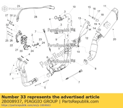 Aprilia 2B008937, Protézione cablaggio, OEM: Aprilia 2B008937