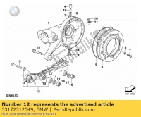 33172312549, BMW, Haste de prata - l = 385 mm, Novo