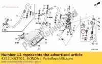 43530KV3701, Honda, varilla comp., empujar honda  cb cbf cbr fmx r (r) japan r2 (t) japan rvf vfr vtx 250 300 400 500 600 650 750 900 1000 1100 1300 1990 1991 1992 1993 1994 1995 1996 1997 1998 1999 2000 2001 2002 2003 2004 2005 2006 2007 2008 2009 2010 2011 2012 2013 2017 2018 2019 2020 2021, Nuevo