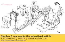 Here you can order the cable,starter bat from Honda, with part number 32401MM2000: