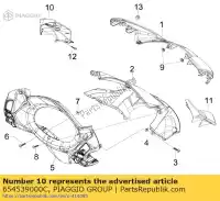 654539000C, Piaggio Group, Calotta sinistra piaggio x 125 250 300 2008 2009, Nuovo