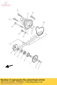 yamaha 5NL124222000 deksel, behuizing - Onderkant