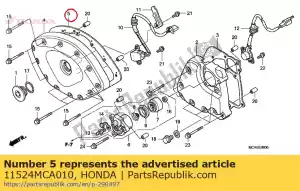 honda 11524MCA010 gasket, fr. cover - Bottom side