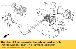 Honda 19528MW0000, Slang d, water, OEM: Honda 19528MW0000