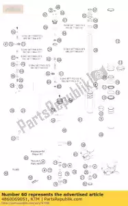 ktm 48600690S1 zacisk osi l / s + rura kpl. 08 - Dół