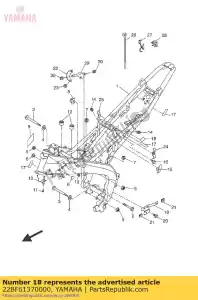 yamaha 22BF61370000 étiqueter - La partie au fond