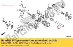 as c, schakelvork van Honda, met onderdeel nummer 24266KSE670, bestel je hier online:
