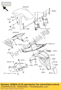 Kawasaki 35004002410E garde-boue avant, bleu - La partie au fond