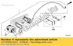 Aquí puede pedir embalaje, lente de luz trasera de Honda , con el número de pieza 33709KB7003: