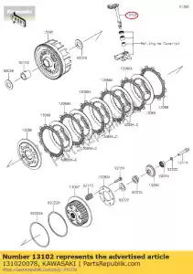 kawasaki 131020078 01 libération-comp-embrayage - La partie au fond