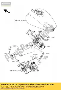 Kawasaki 921711274 clamp - Bottom side