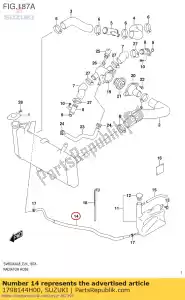 Suzuki 1798144H00 tuyau, réservoir rsvr - La partie au fond