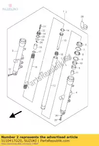 suzuki 5110417G20 damper assy, ??fro - Il fondo