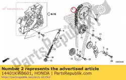 Tutaj możesz zamówić ? A? Cuch, krzywka (90l) (daido) od Honda , z numerem części 14401KWB601: