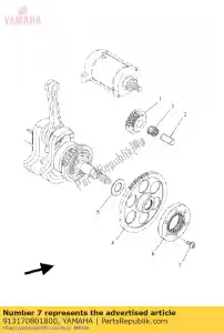 yamaha 913170801800 parafuso, soquete - Lado inferior