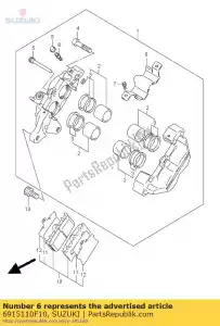 suzuki 6915110F10 cubrir - Lado inferior