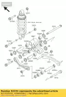 921530555, Kawasaki, boulon, bras de suspension kawasaki gpz gpx zz r zzr gpzr gpxr 600, Nouveau