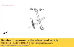 Here you can order the bar comp., side stand from Honda, with part number 50530GELA00: