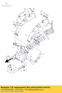 Suzuki 1420506G00 tuyau comp, exh c - La partie au fond