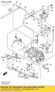 Suzuki 1368310G10 mangueira (3x7x220) - Lado inferior