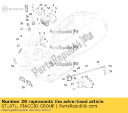 Aprilia 071671, Isolerende dop, OEM: Aprilia 071671