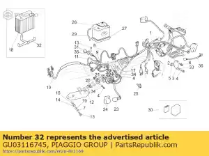 Piaggio Group GU03116745 battery holder - Bottom side