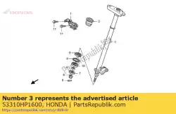Aquí puede pedir eje comp., dirección de Honda , con el número de pieza 53310HP1600: