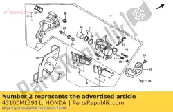 Aquí puede pedir pinza de montaje., rr. De Honda , con el número de pieza 43100ML3911: