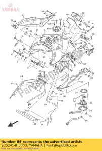 yamaha 2C02414H0000 demper, plaat 1 - Onderkant