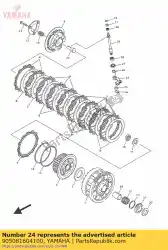 Here you can order the spring, torsion from Yamaha, with part number 905081604100: