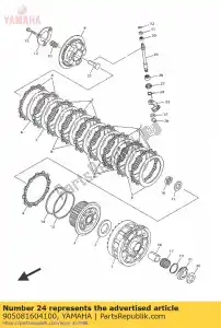 yamaha 905081604100 spring, torsion - Bottom side