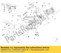 2B000353, Piaggio Group, base de duto de cabo moto-guzzi audace audace 1400 carbon abs eldorado eldorado 1400 abs (apac) eldorado 1400 abs (usa) zgulc000 zgulc001 zgulca00 zgulce00 zgulcu00 zgulcu01 zgulcua0 zgulcub1 zgulvb00 zgulvc00 zgulvc01 1400 2015 2016 2017 2018 2019 2020 2021, Novo