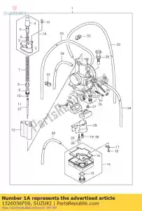 Suzuki 1326036F00 bovenkap assy - Onderkant