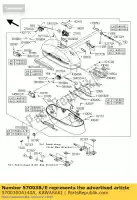 57003004140A, Kawasaki, Bag-assy, ??pannier, lh, silv vn170 kawasaki vn 1700 2012, Nuovo