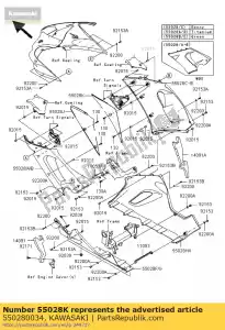 Kawasaki 550280034 cowling,inner,fr,rh - Bottom side